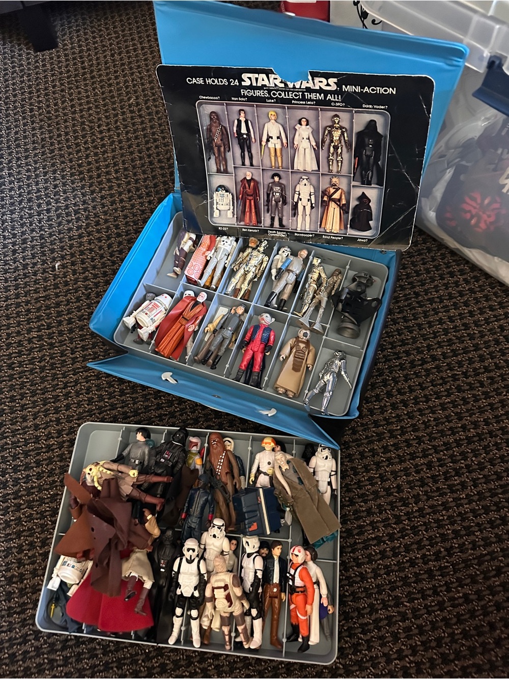 Star Wars Blue Figure Storage Case with Divider Trays
